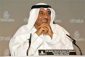 Su Alteza Sheikh Ahmed bin Saeed Al-Maktoum, Presidente y Director General de Emirates Airline