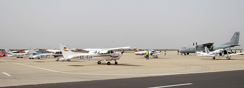 Participantes en el Aeropuerto de Agadir