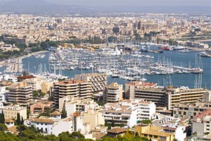Vista de Palma de Mallorca y del puerto