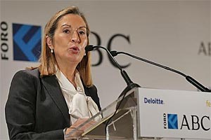 La ministra Ana Pasto durante su intervencin en el Foro ABC