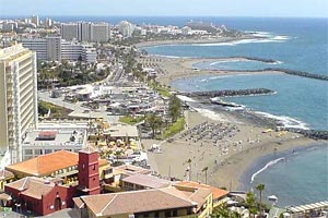Playas de las Americas, en el sur de Tenerife