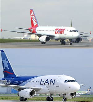 Aviones Lan y Tam